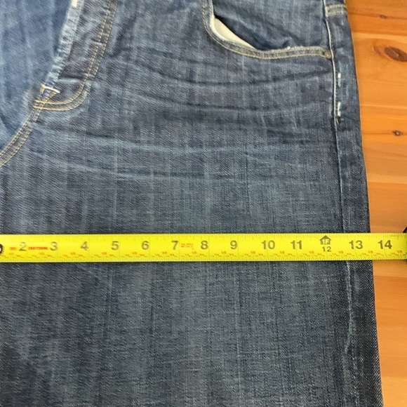 7 for all Mankind Mens Relaxed Front Button Wide Leg, Mid weight, Mid Wash Jeans - Picture 11 of 15